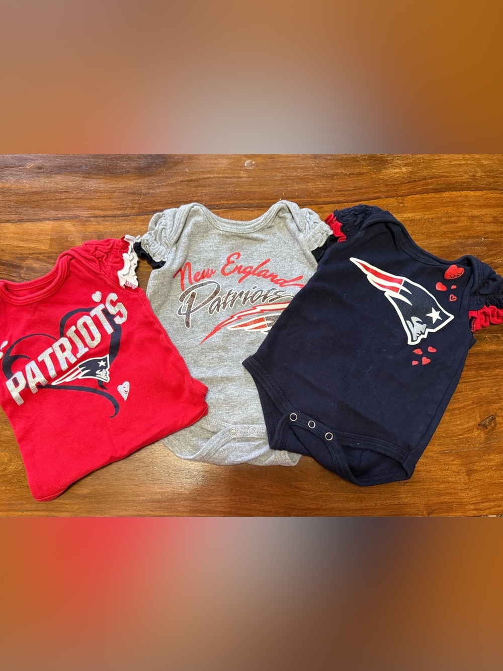 Bundle of 3 New England Patriots Rompers